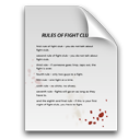 Blood,Document,Fight club,Paper,Rules